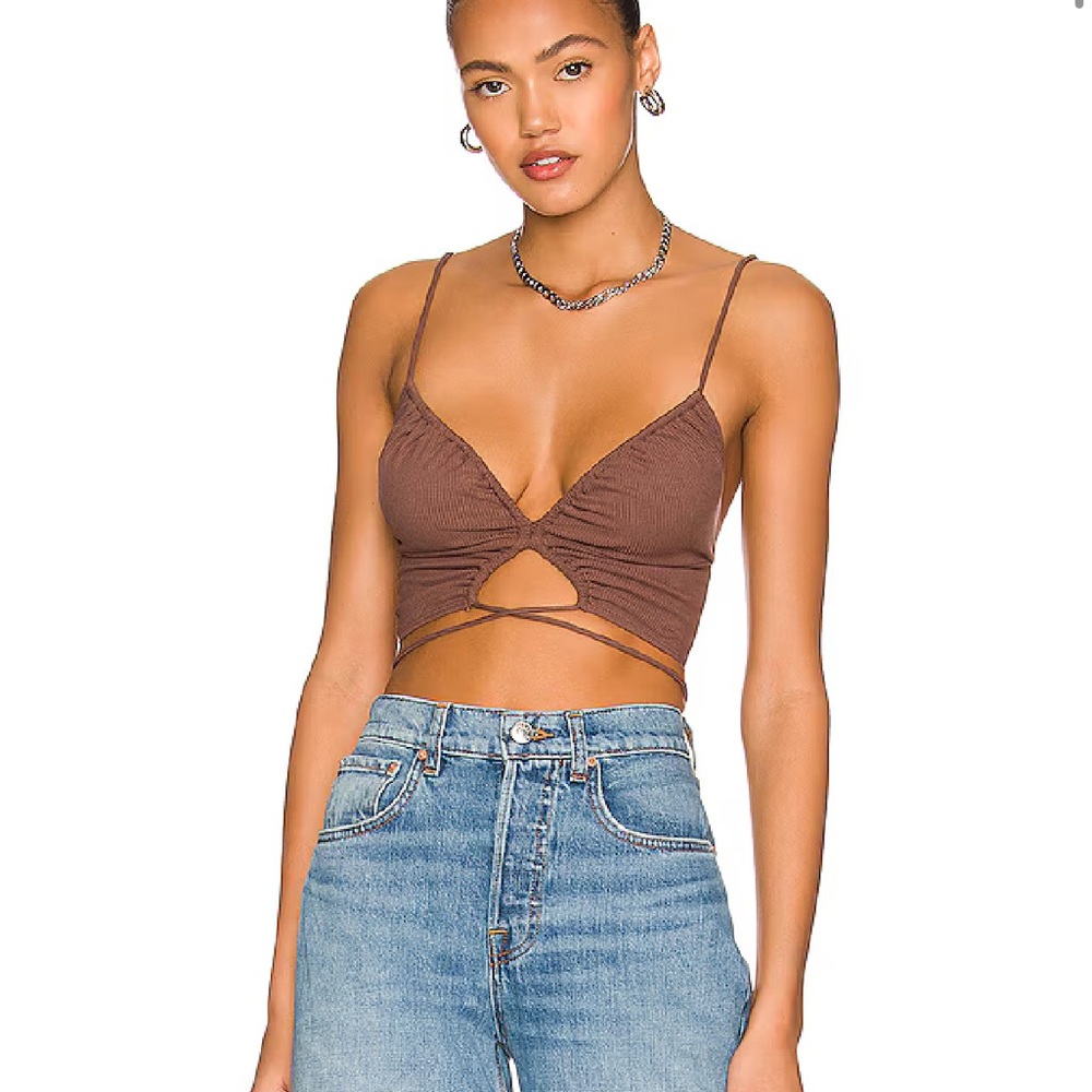 Superdown ruched cami top